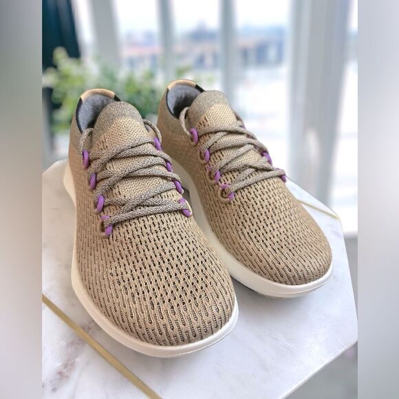 ALLBIRDS LIMITED EDITION Hazy Beige/Lux Purple (White Sole) Tree Dasher 2 Sz 9.5 - Picture 15 of 16